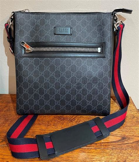 gucci messenger strap|gucci laptop messenger bag.